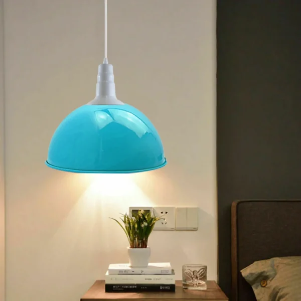 Retro Industrial Blue Pendant Light