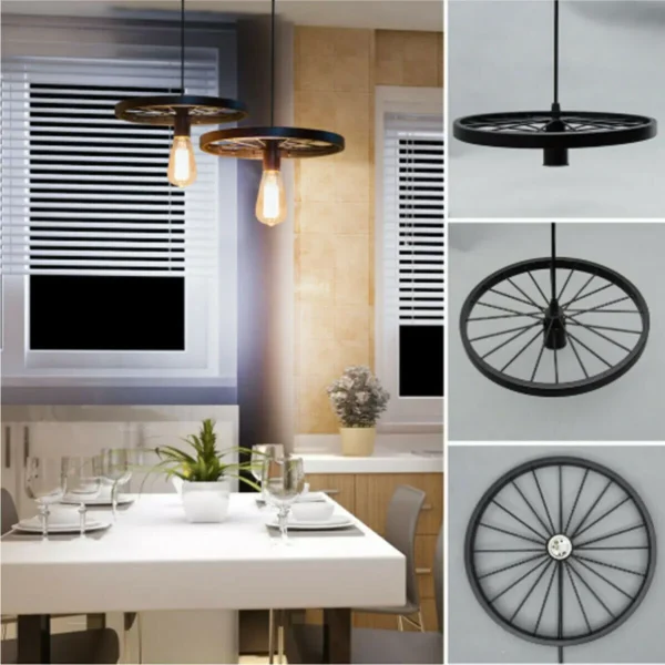 Retro Wheel Pendant Light